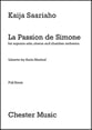 La Passion de Simone Full Score Chamber Orchestra Version cover